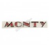 Adhesivo logotipo Monty en 3D