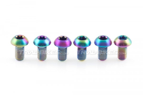 Kit tornillos de titanio disco Stan M5 x 10 (6 unds)