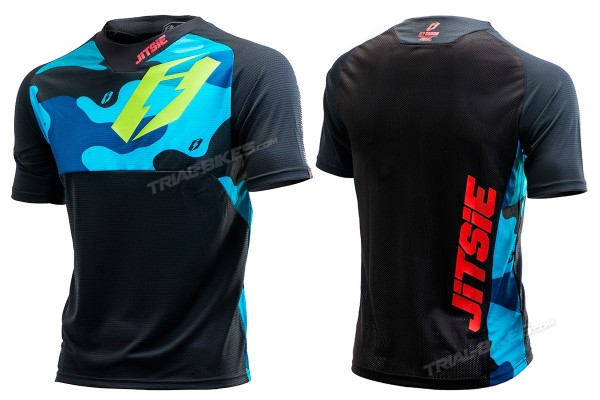 Jitsie B3 Squad Navy/Fluro Green Race Shirt