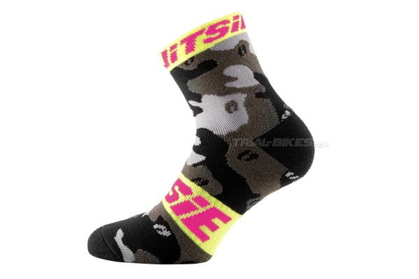 Jitsie B3 Squad Violet/Fluro Yellow Socks