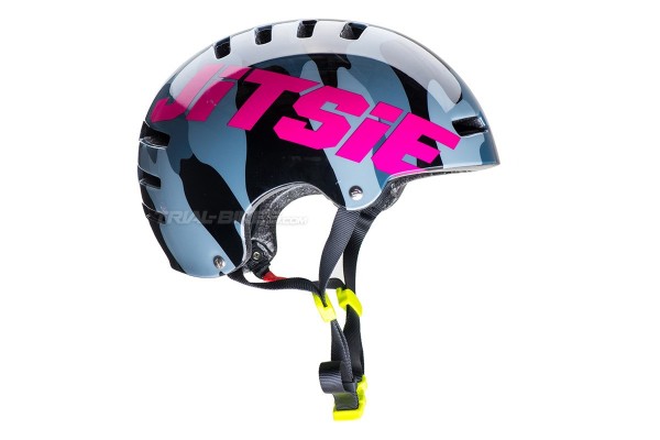 Casco Jitsie Armor Squad Violeta/Amarillo Fluo