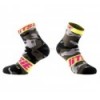 Jitsie B3 Squad Violet/Fluro Yellow Socks