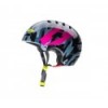 Jitsie Armor Squad Fluro Yellow/Violet Helmet