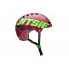 Casco Jitsie Armor Kroko Rojo/Verde Fluo
