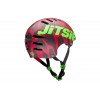 Casco Jitsie Armor Kroko Rojo/Verde Fluo