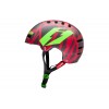 Casco Jitsie Armor Kroko Rojo/Verde Fluo