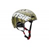 Casco Jitsie Armor kroko Caqui/Blanco/Rojo
