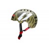 Casco Jitsie Armor kroko Caqui/Blanco/Rojo