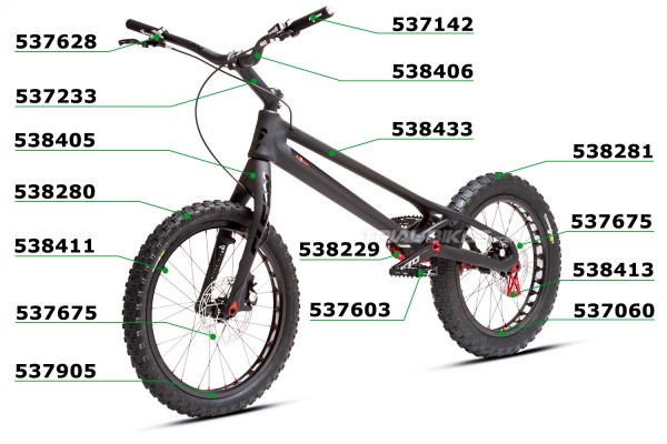 Despiece Bicicleta Clean K1.2 Carbono 20''