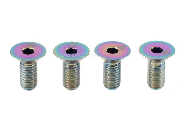 Clean M5x12mm Titanium Pedal Bolts Kit (4 pcs)