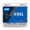 Cadena KMC X9SL Plata 114L