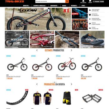 Trial-Bikes tienda de especializada en el mundo del trial de bicicletas. Trialbikes tienda online outlet