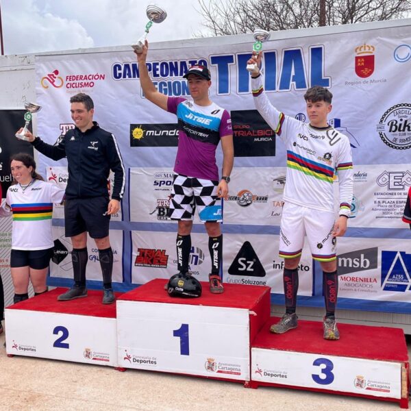 Podium Trial Cartagena 2022 Campeonato Regional de Murcia Trial Bici
