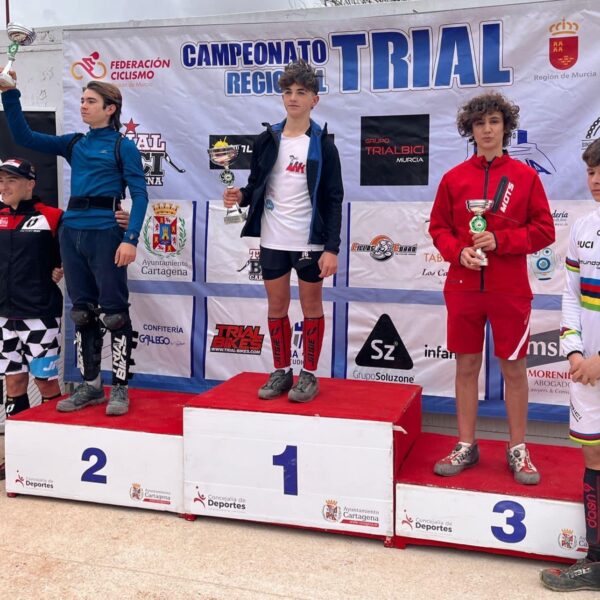 Podium Trial Cartagena 2022 Campeonato Regional de Murcia Trial Bici