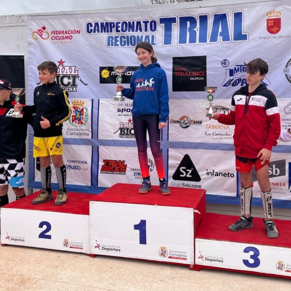 Podium Trial Cartagena 2022 Campeonato Regional de Murcia Trial Bici
