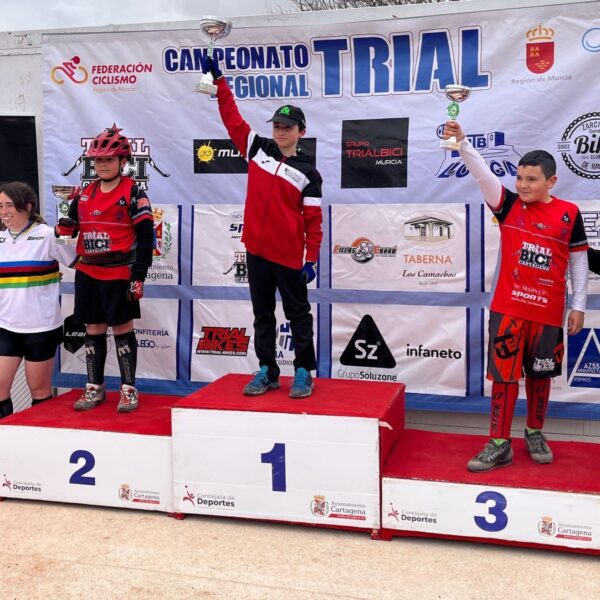 Podium Trial Cartagena 2022 Campeonato Regional de Murcia Trial Bici