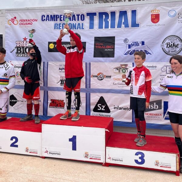 Podium Trial Cartagena 2022 Campeonato Regional de Murcia Trial Bici