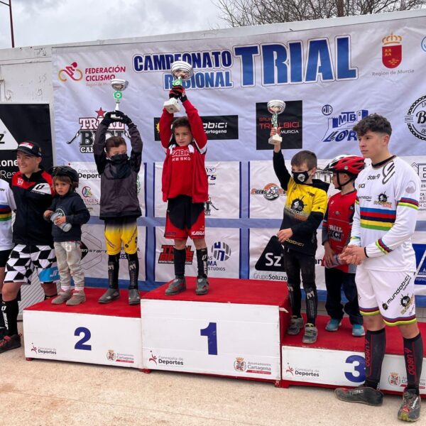 Podium Trial Cartagena 2022 Campeonato Regional de Murcia Trial Bici