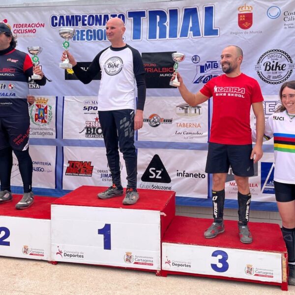 Podium Trial Cartagena 2022 Campeonato Regional de Murcia Trial Bici