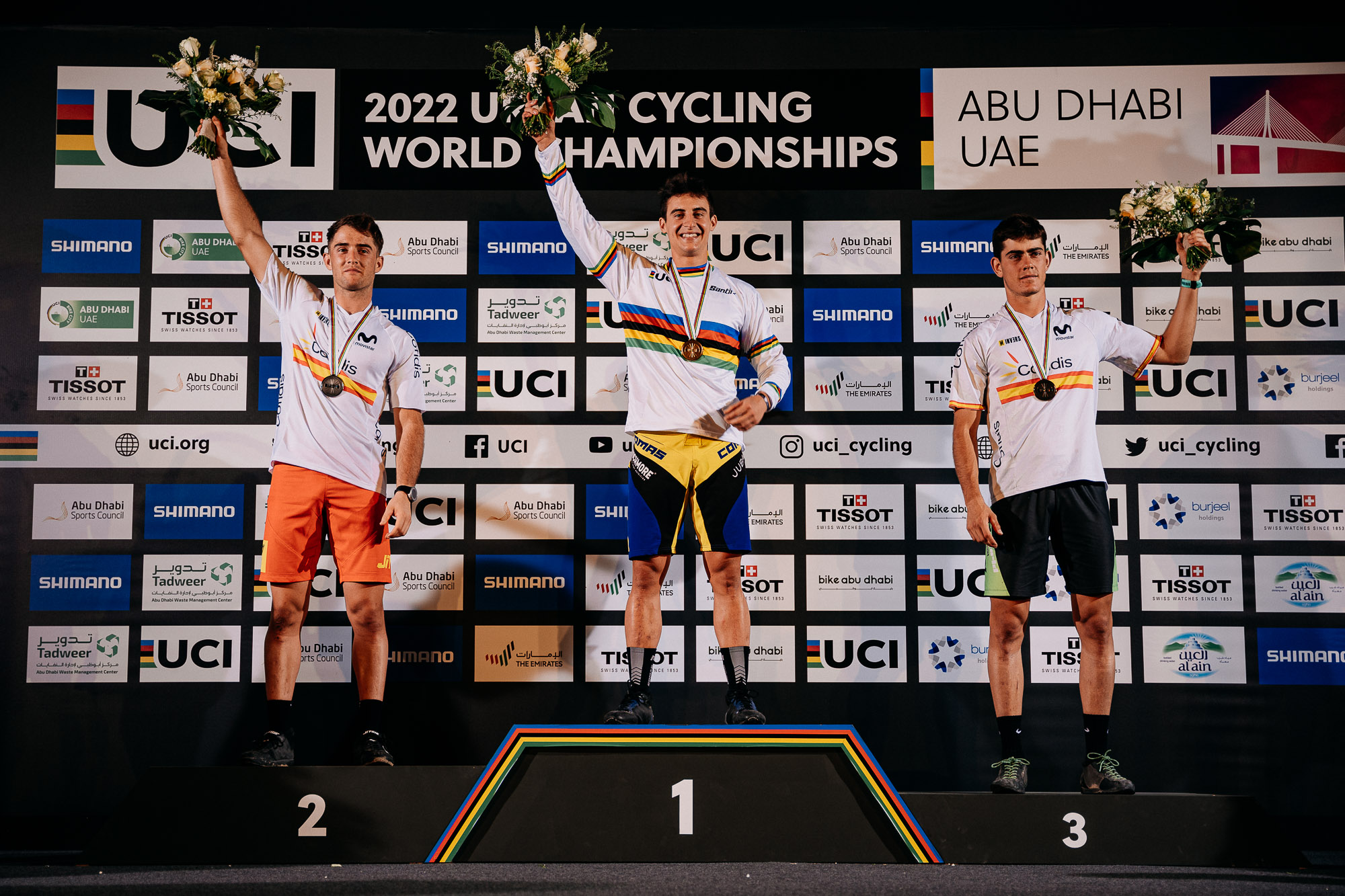Podium Élite 20" Campeonato del Mundo Trial UCI 2022 Abu Dhabi