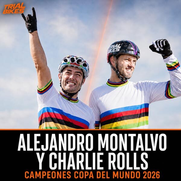 Alejandro Montalvo y Charlie Rolls, campeones de la Copa del Mundo de Trial UCI 2026