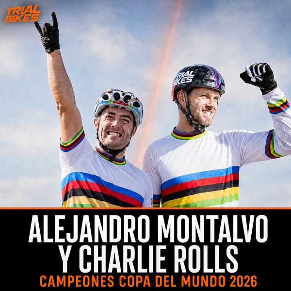 Alejandro Montalvo y Charlie Rolls, campeones de la Copa del Mundo de Trial UCI 2026